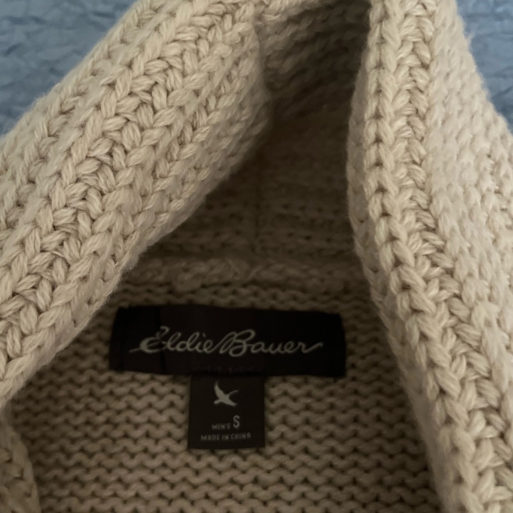 Eddie Bauer Men’s Wool Fair Isle Cardigan Sweater Size Small - Picture 3 of 8